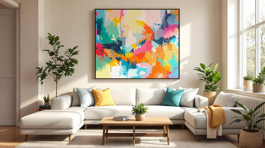 How to Style Colorful Wall Art in Neutral Rooms