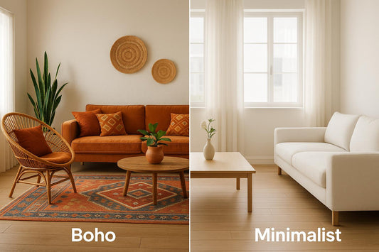 Boho vs. Minimalist Living Room Decor