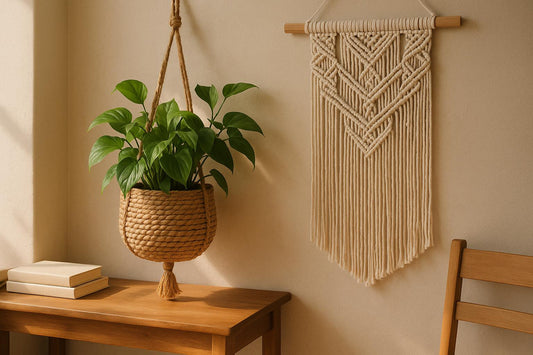 DIY Boho Decor: Make a Plant Basket & Macramé