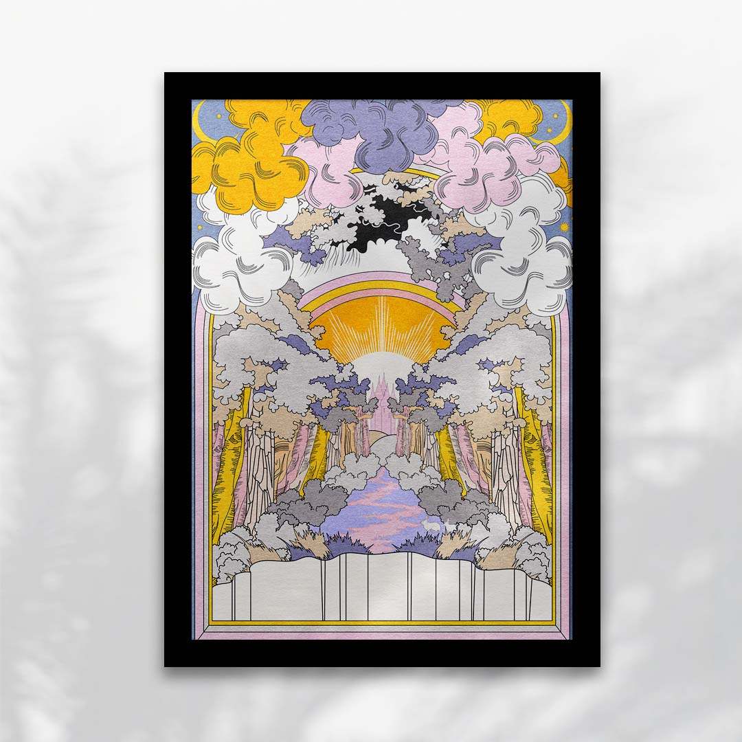 Bunny Land Pastel Art Print