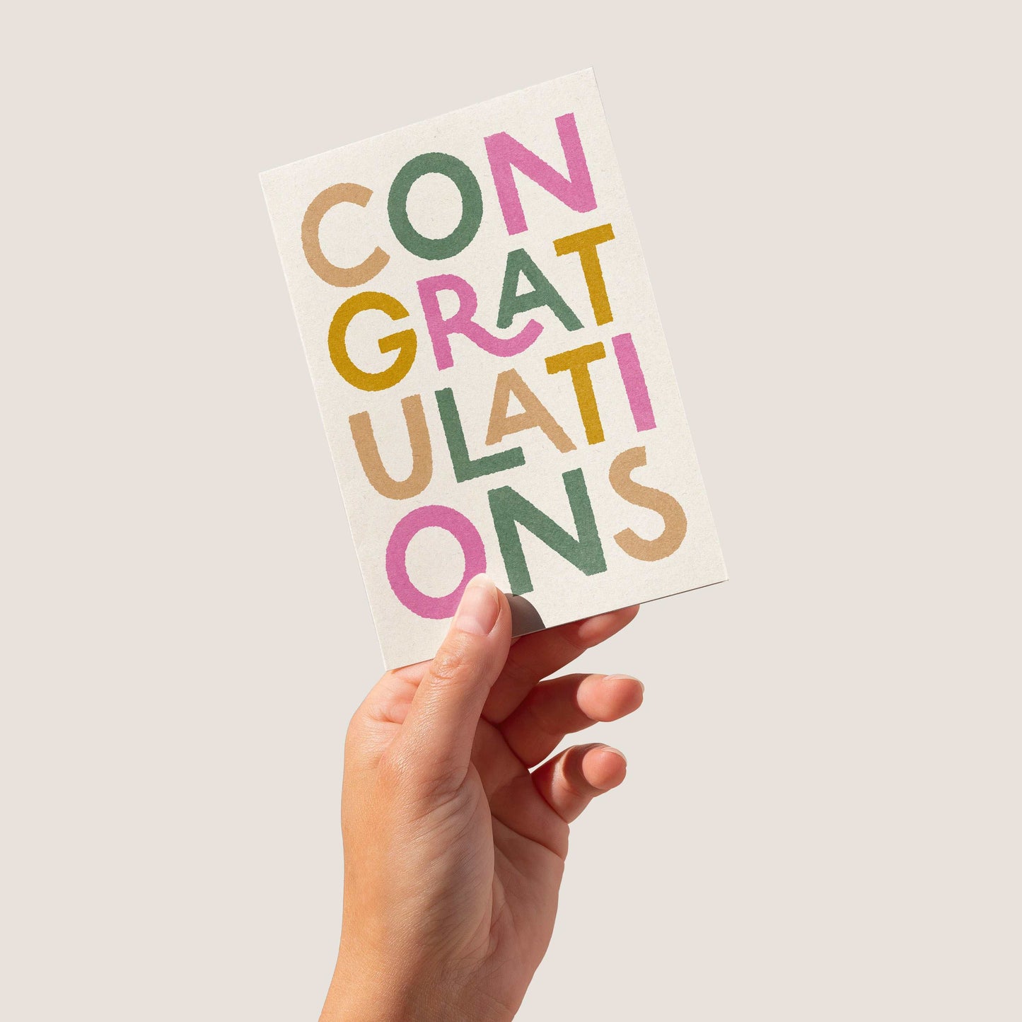 Congratulations Card with Kraft (brown) envelope