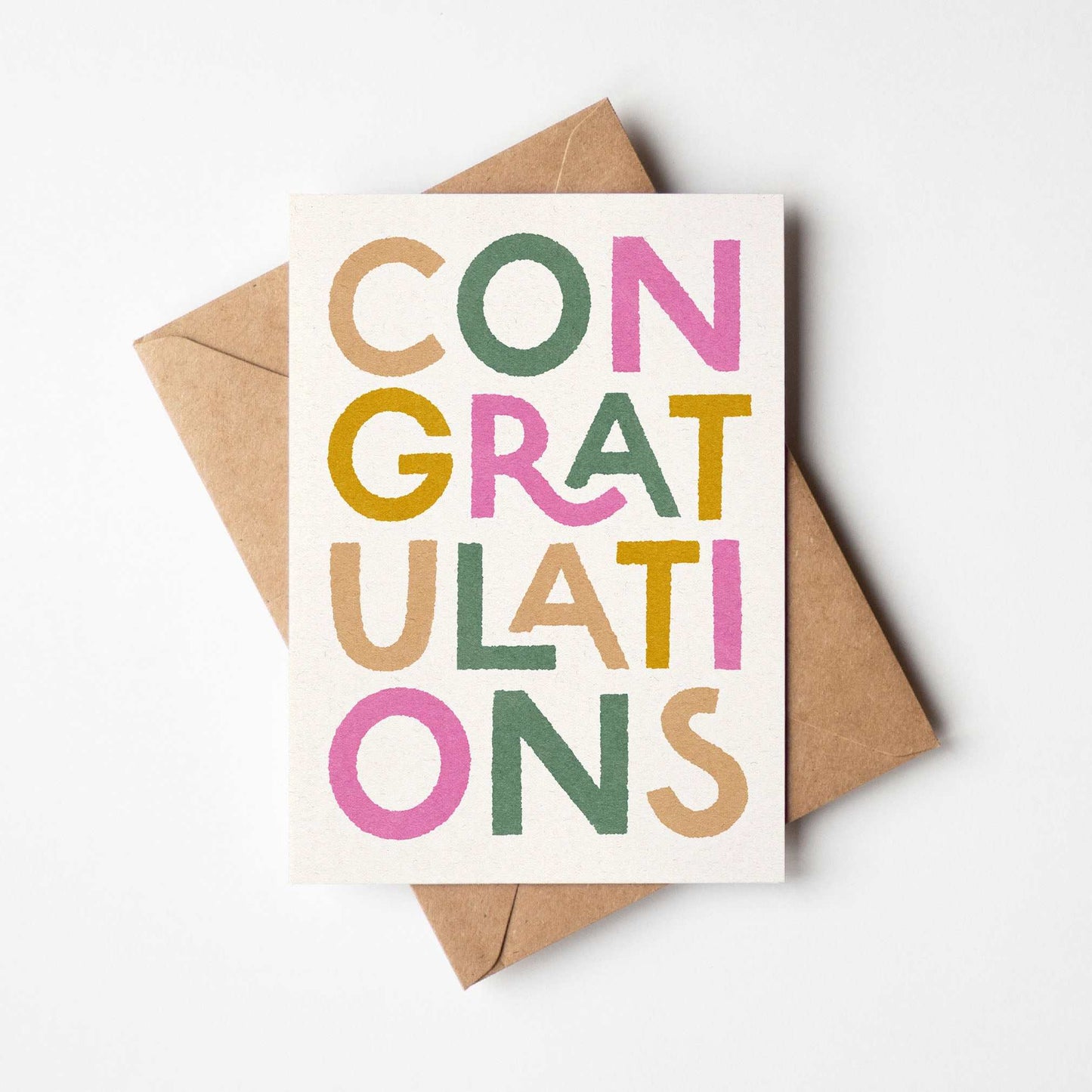 Congratulations Card with Kraft (brown) envelope