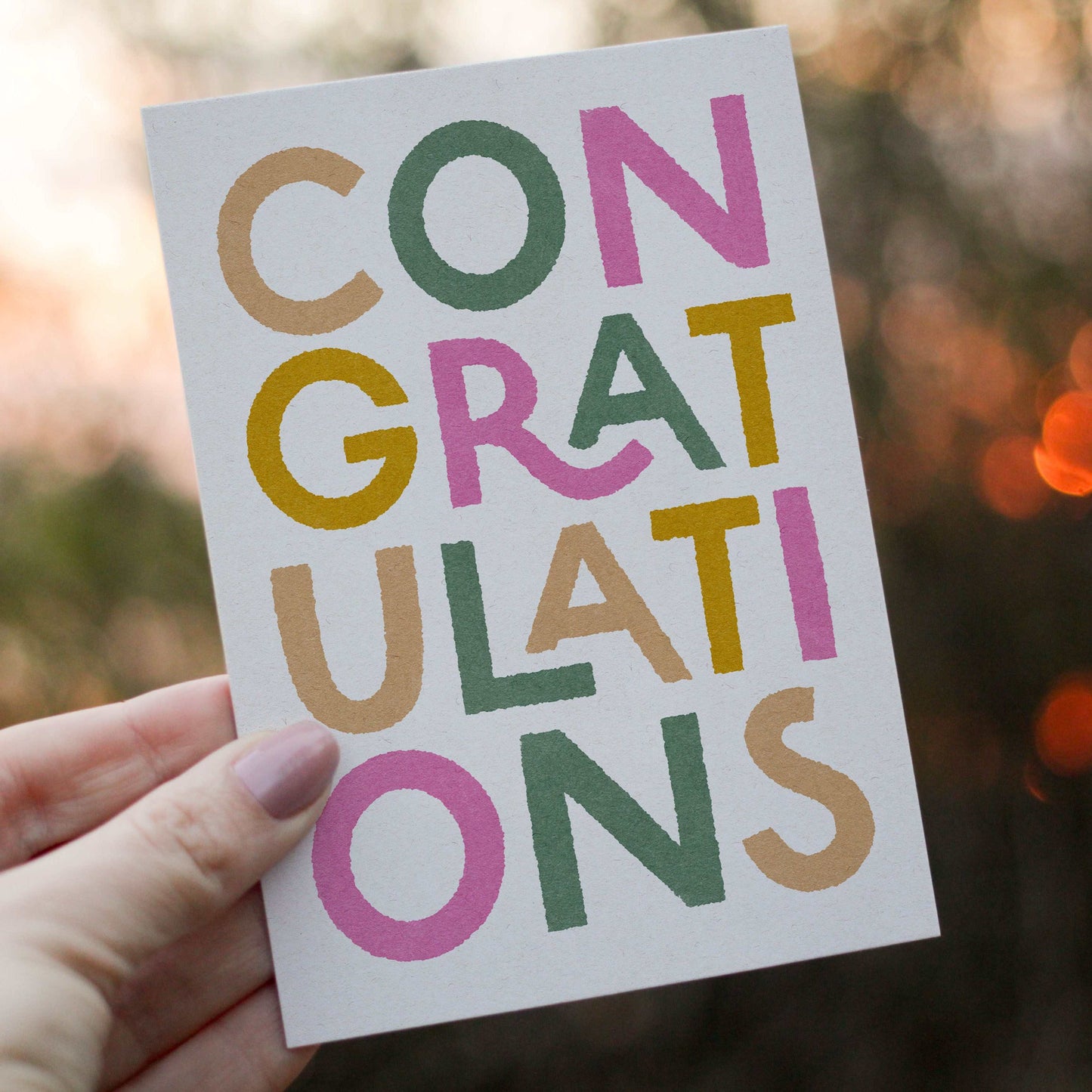 Congratulations Card with Kraft (brown) envelope