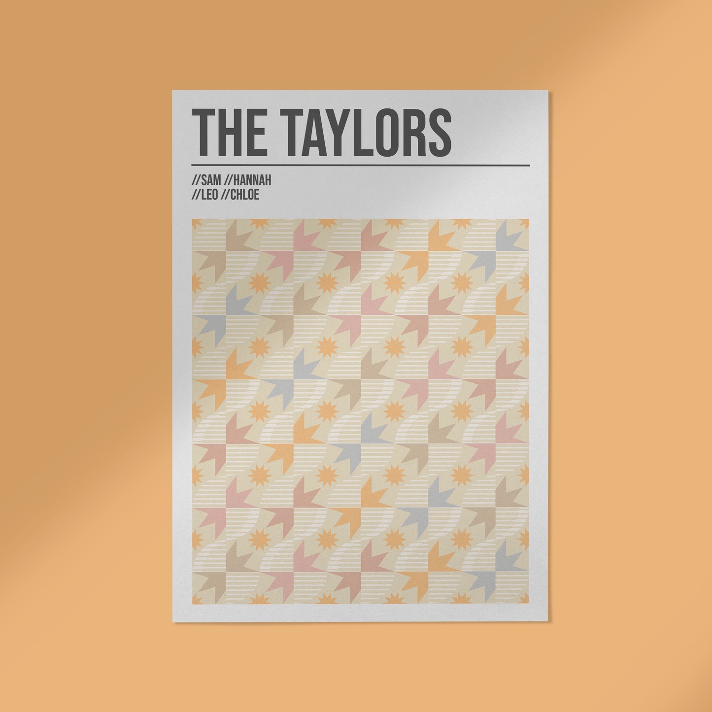 Pattern Family Personalised Art Print