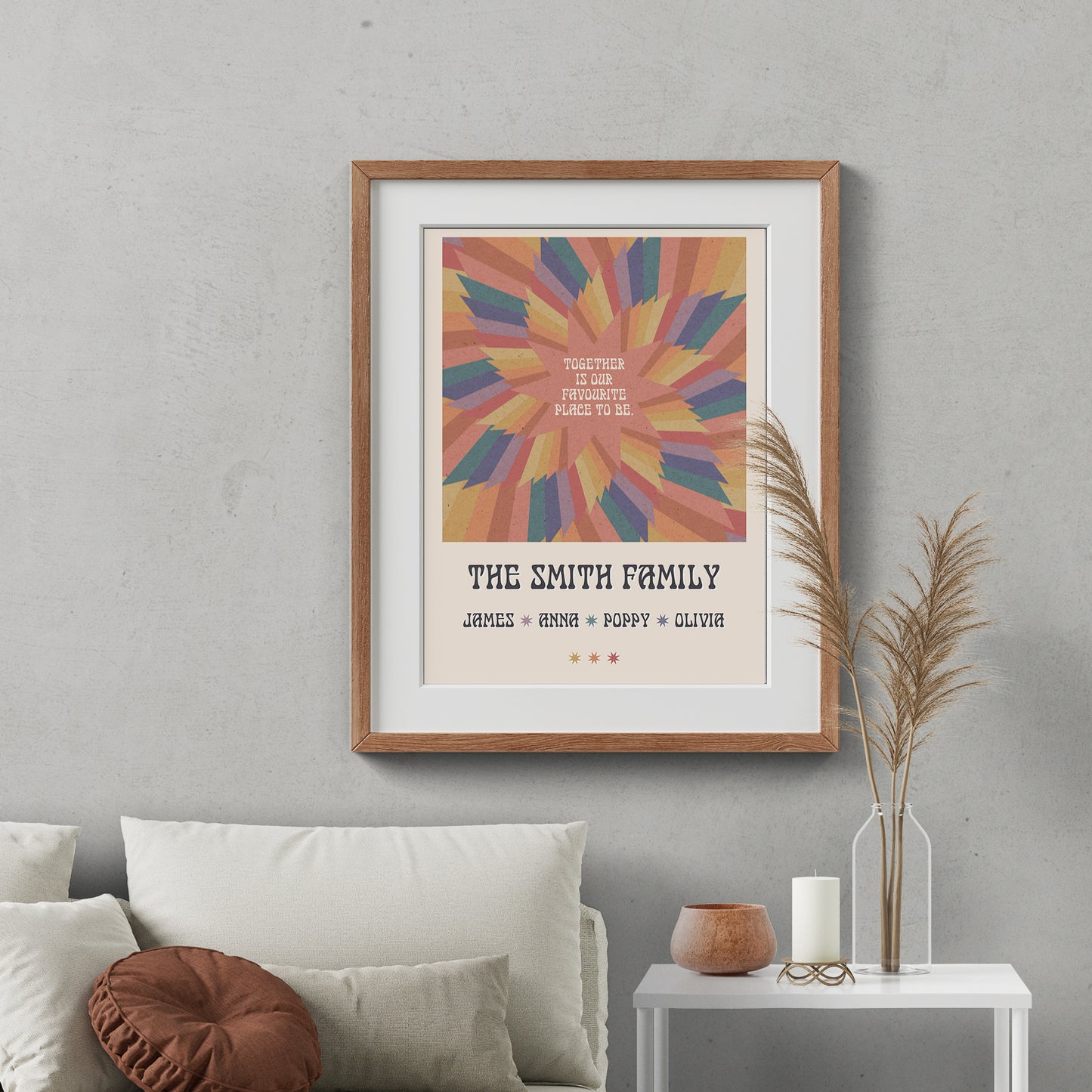 'Starburst' Family Personalised Art Print