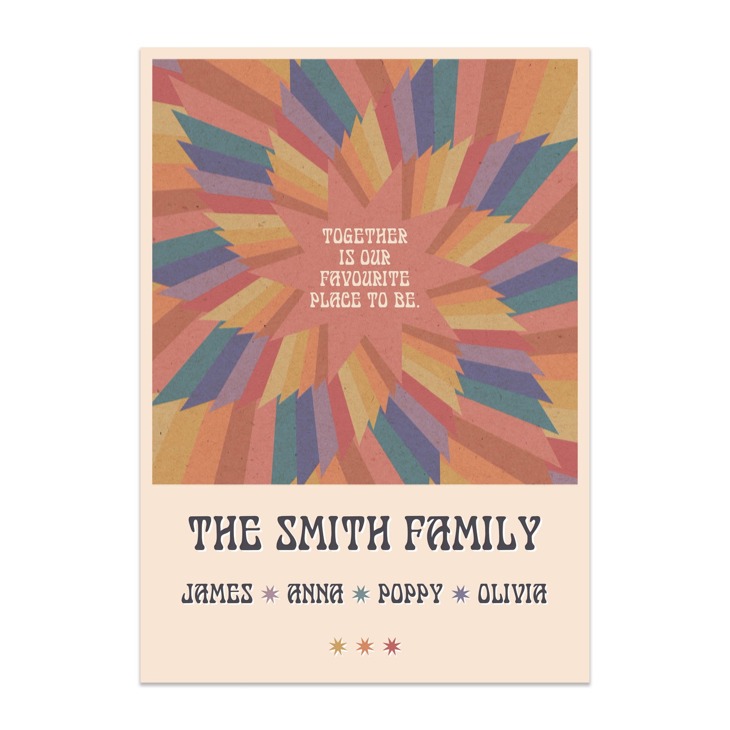 'Starburst' Family Personalised Art Print