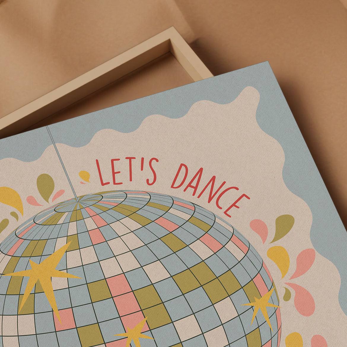 Disco Ball 'Let's Dance' Art Print - OMG Kitty