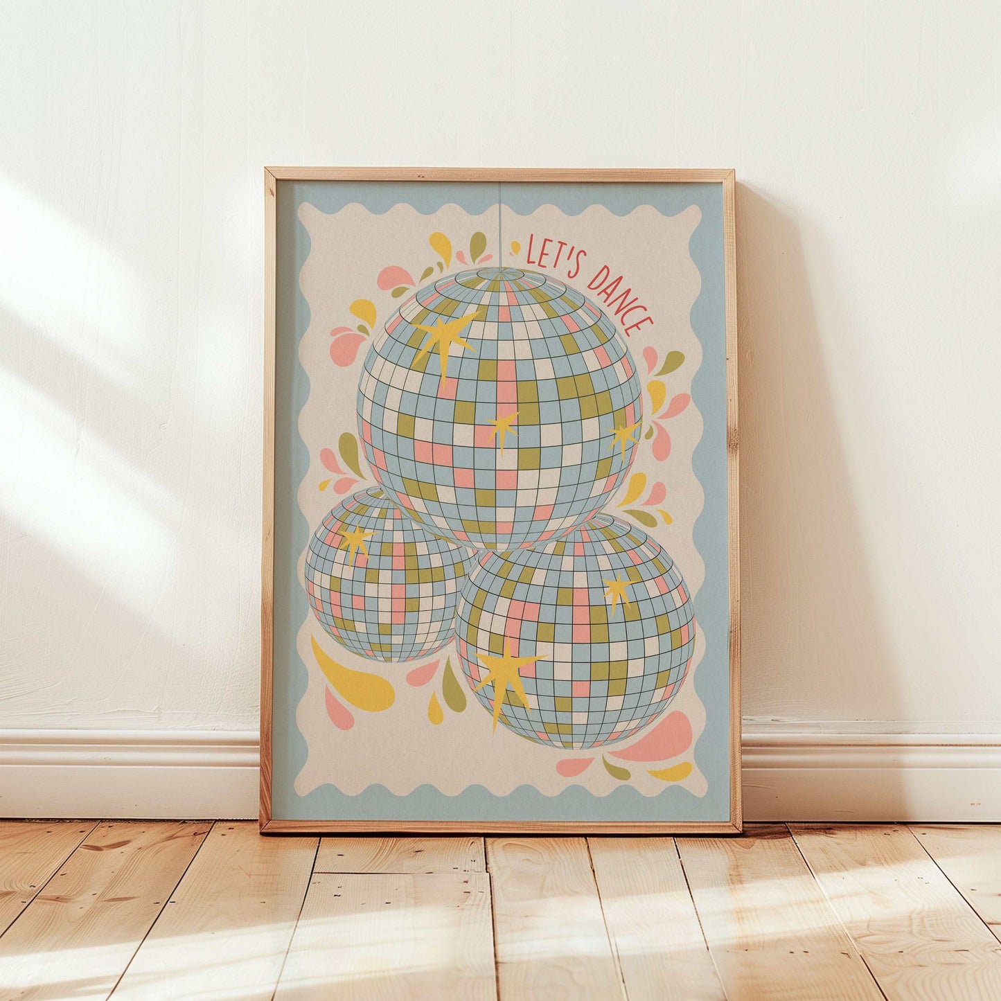 Disco Ball 'Let's Dance' Art Print - OMG Kitty
