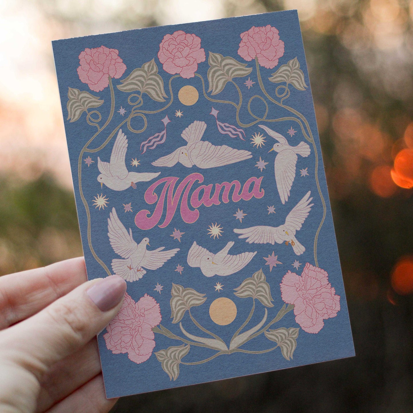 Mother's Day 'Mama' Card with Kraft (brown) envelope