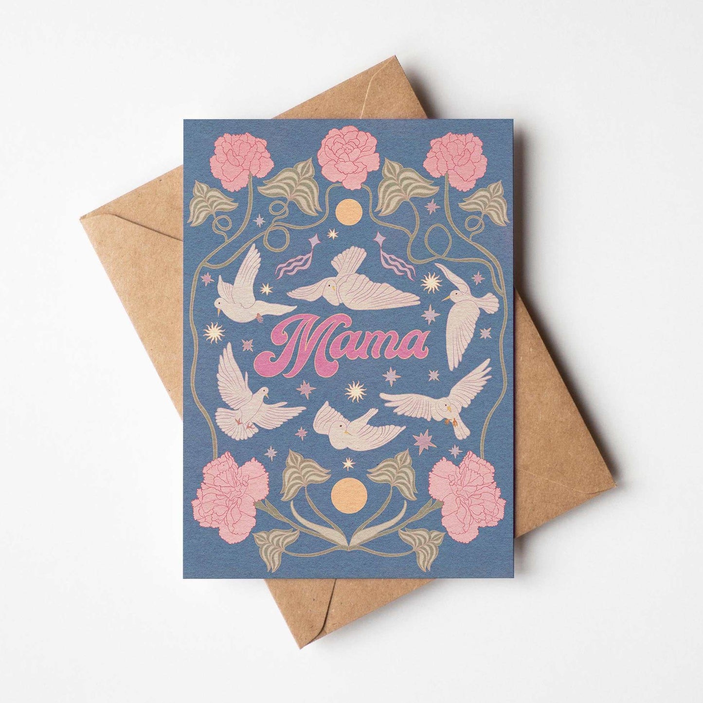 Mother's Day 'Mama' Card with Kraft (brown) envelope
