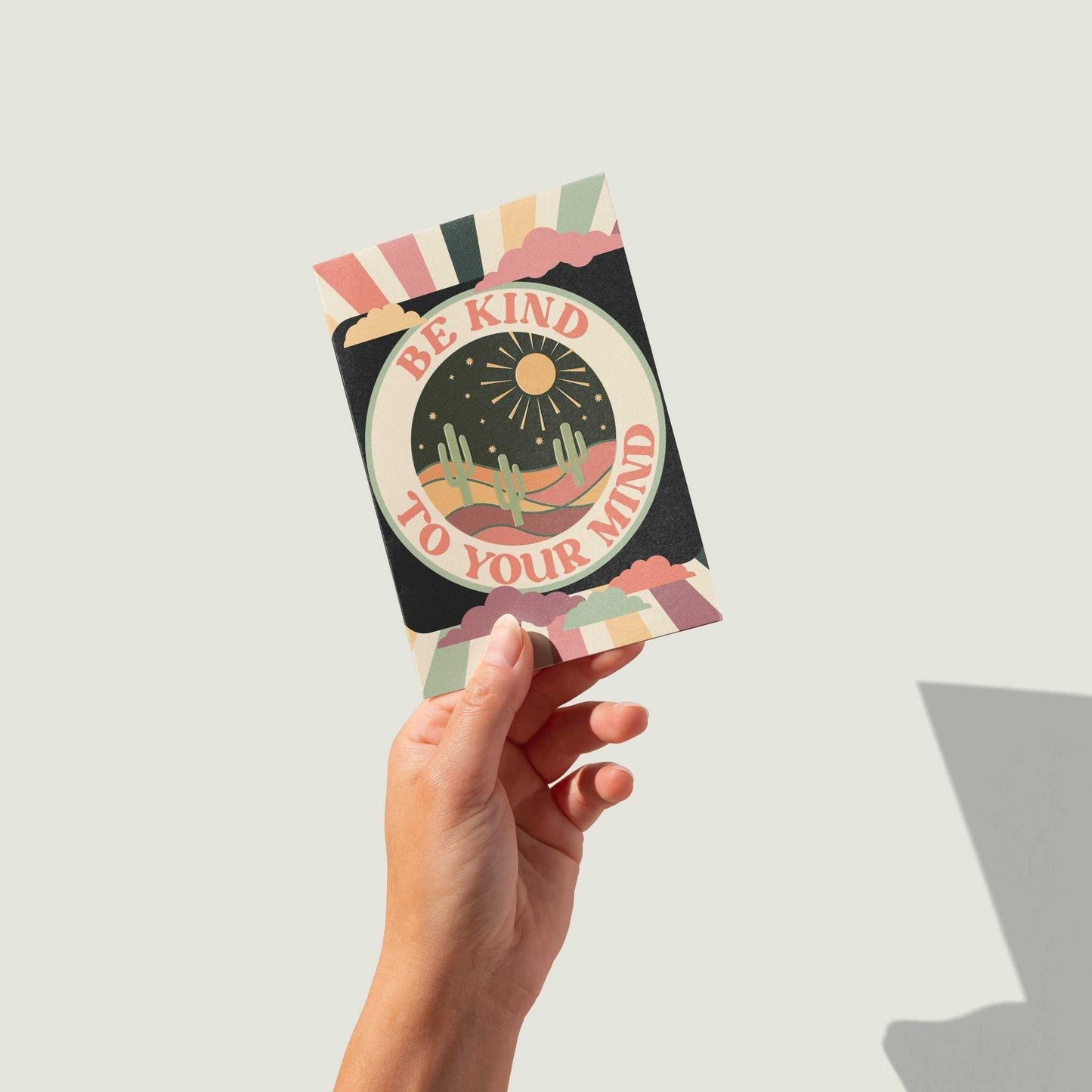 'Be Kind To Your Mind' Positivity A6 Greetings Card | Fully Recycled - OMG KITTY