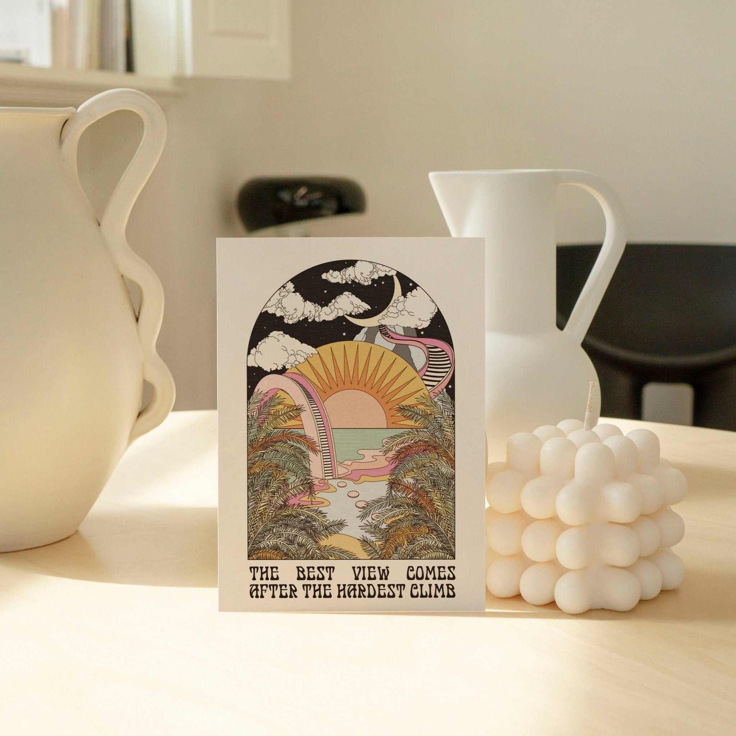 'Best View' Boho Greetings Card | Fully Recycled - OMG KITTY