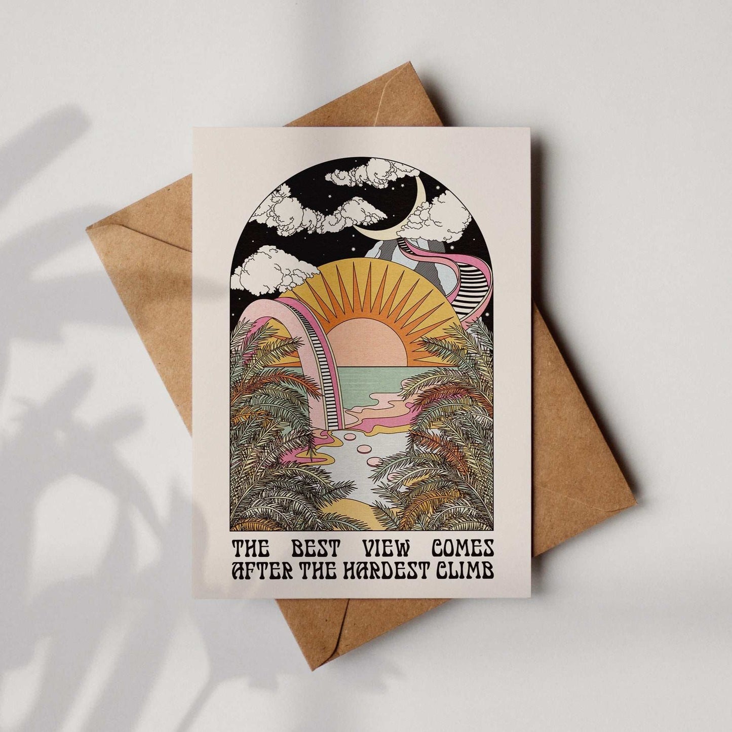 'Best View' Boho Greetings Card | Fully Recycled - OMG KITTY