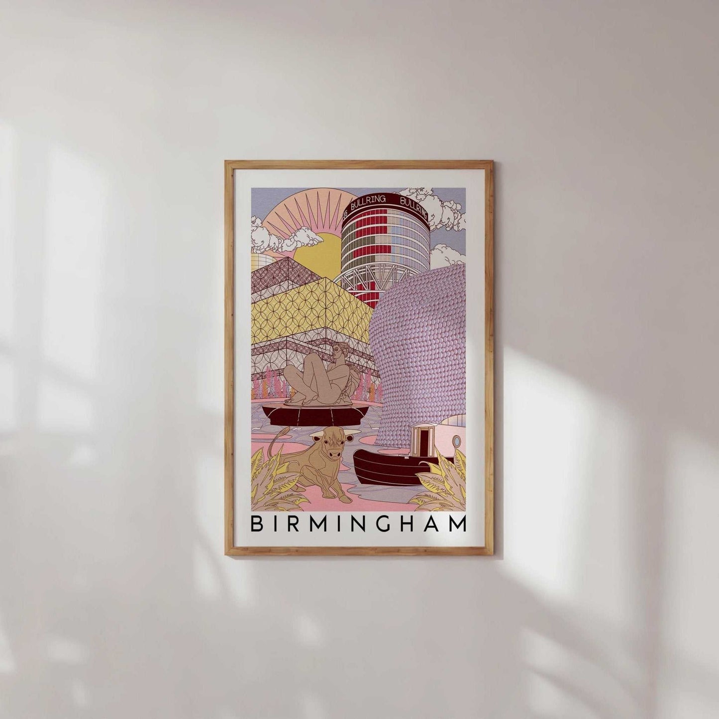 Birmingham Skyline Art Print - OMG KITTY