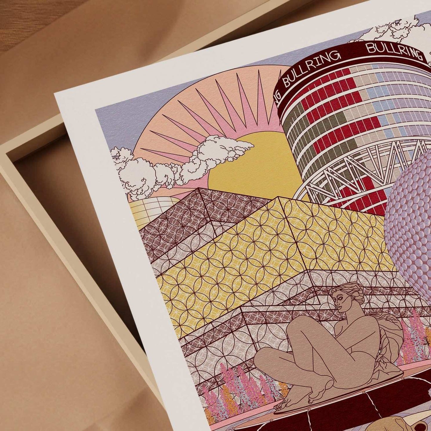 Birmingham Skyline Art Print - OMG KITTY