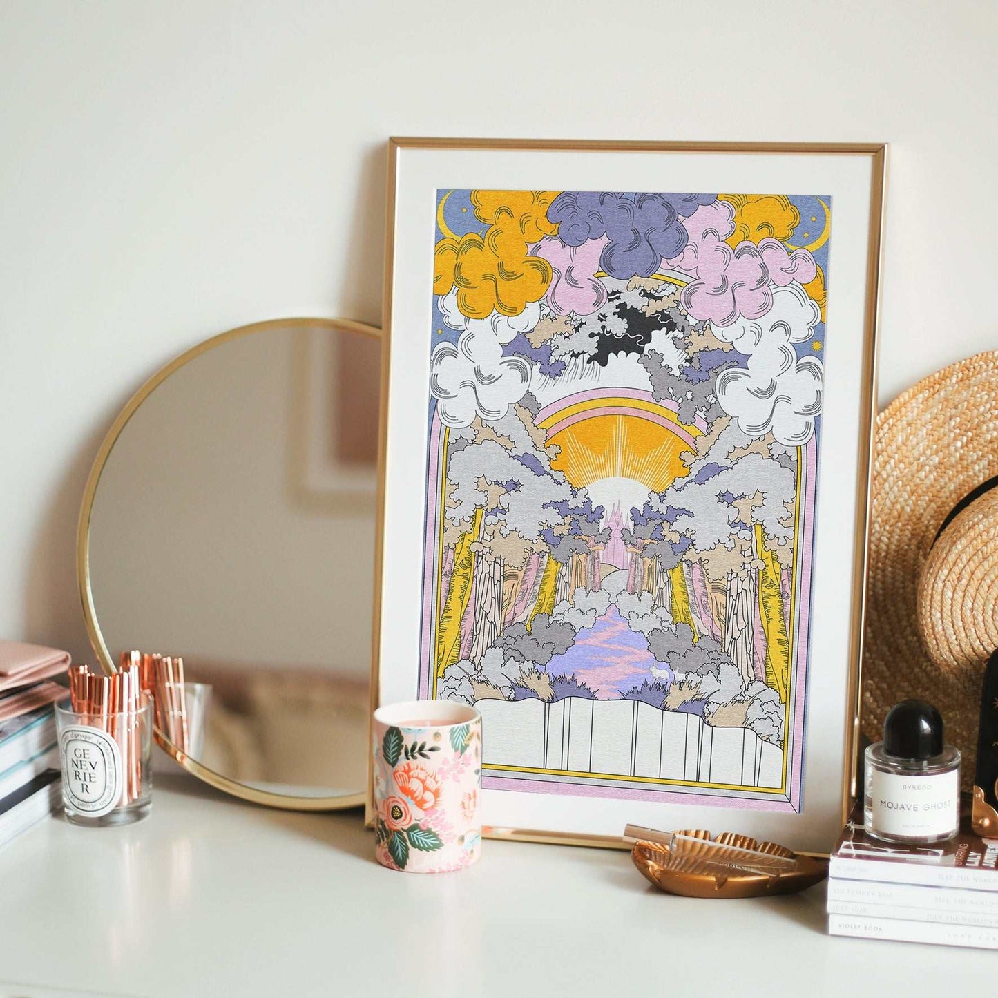 Bunny Land Pastel Art Print - OMG KITTY