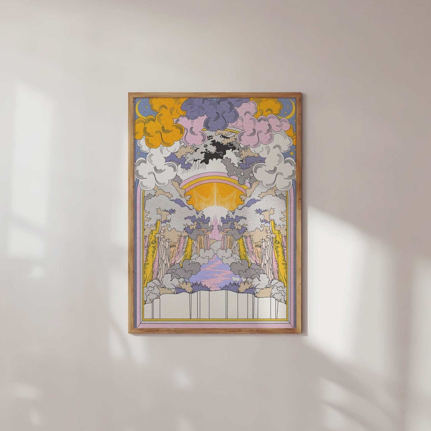 Bunny Land Pastel Art Print - OMG KITTY