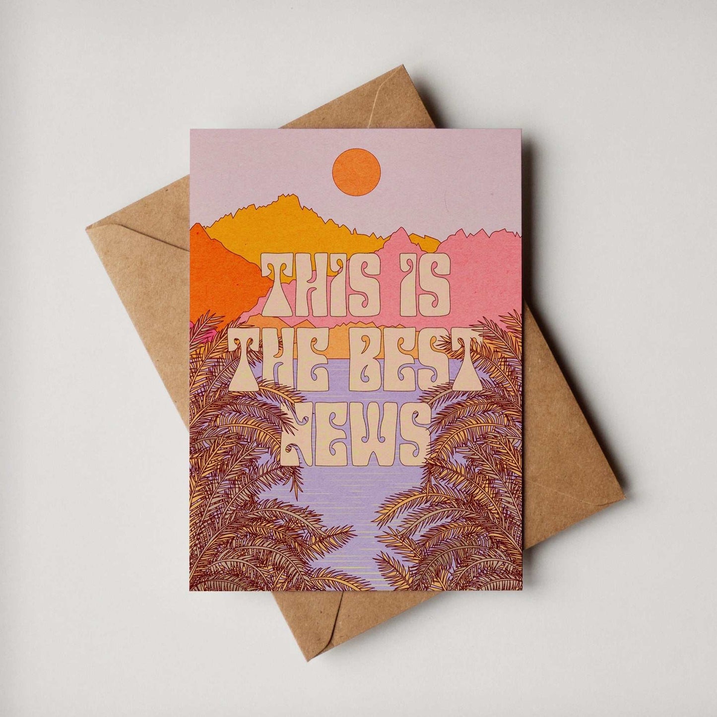 Congratulations Boho Sun A6 Greetings Card | Fully Recycled - OMG KITTY