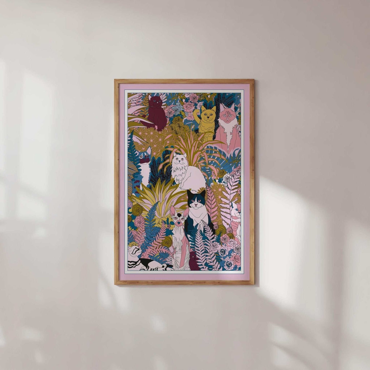 Garden Cats Art Print - OMG KITTY