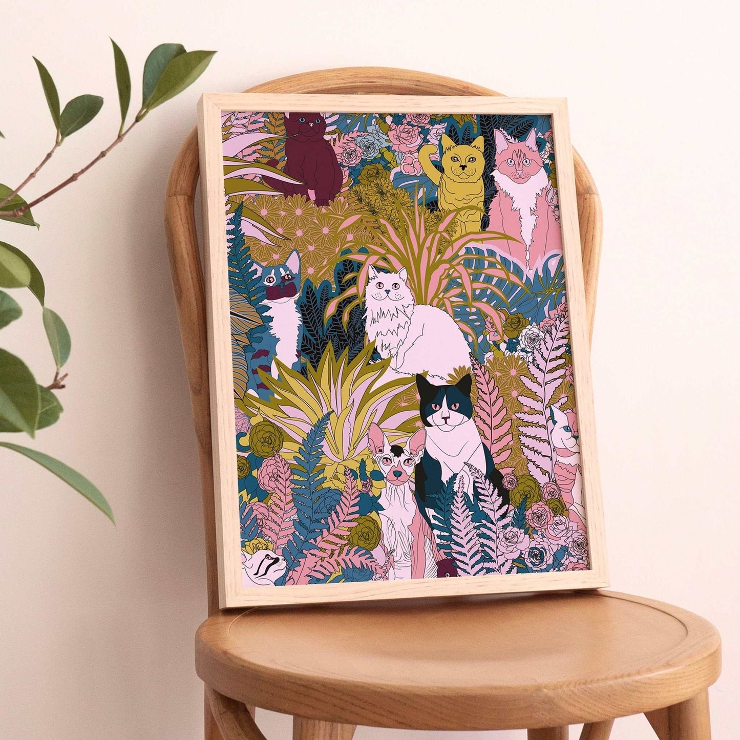 Garden Cats Art Print - OMG KITTY