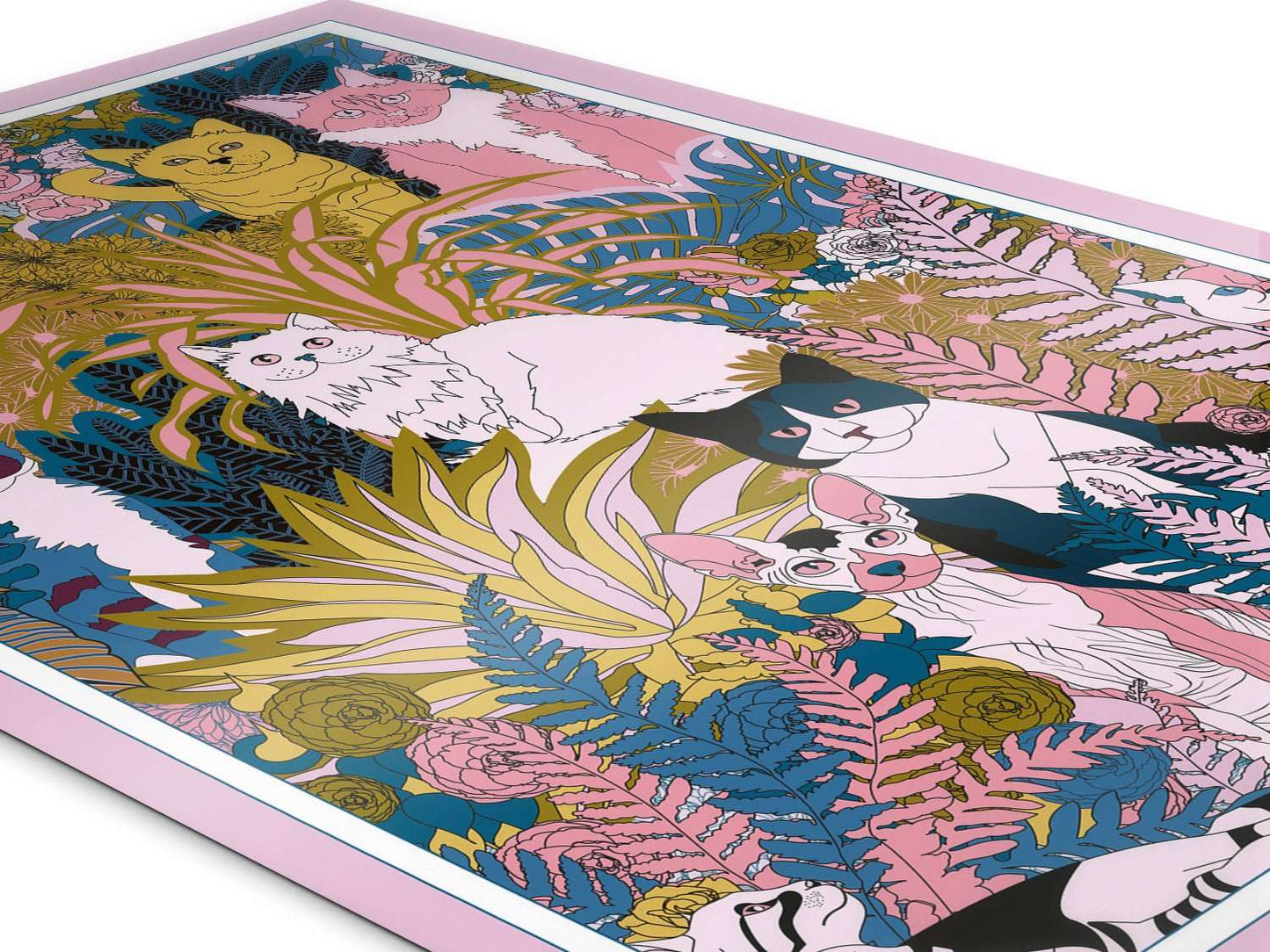 Garden Cats Art Print - OMG KITTY