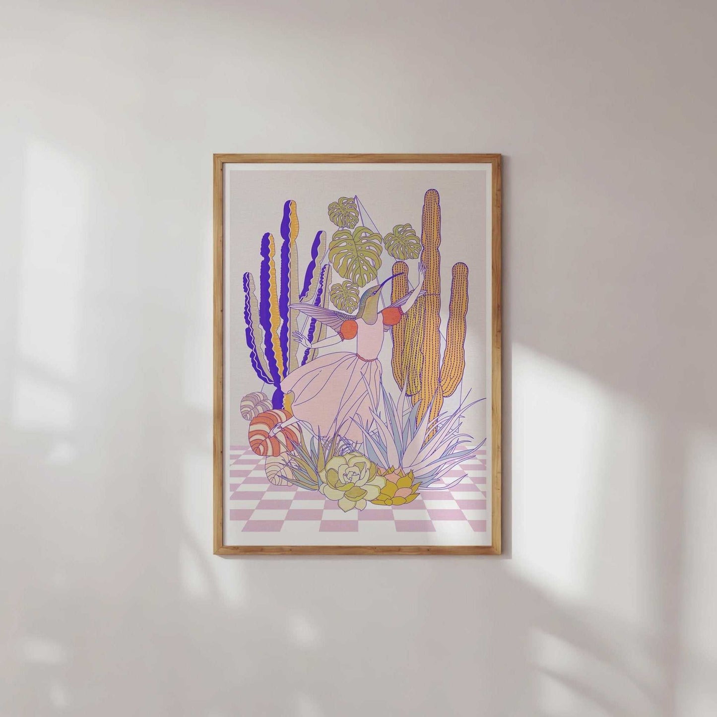 Hummingbird Terrarium Art Print - OMG KITTY