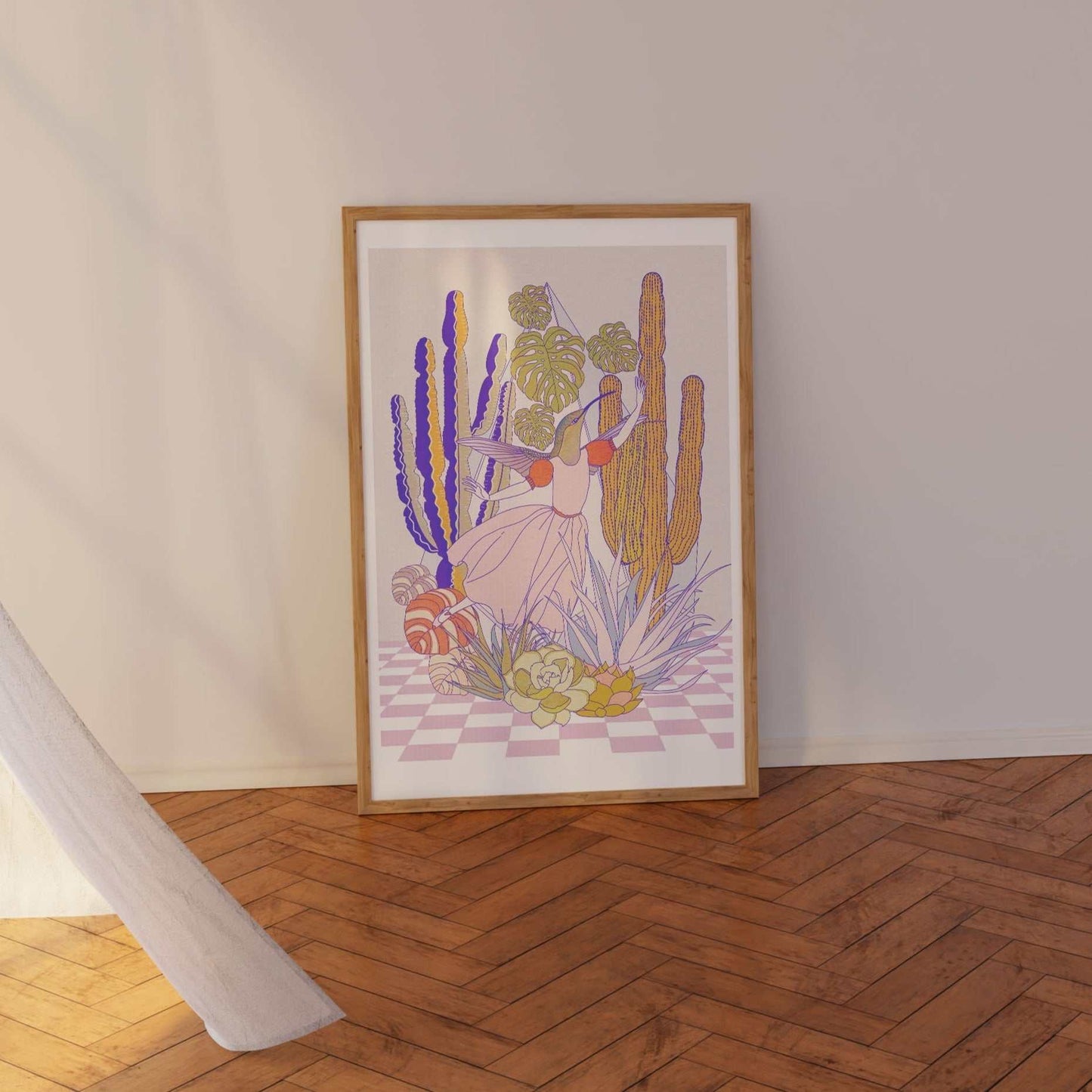 Hummingbird Terrarium Art Print - OMG KITTY