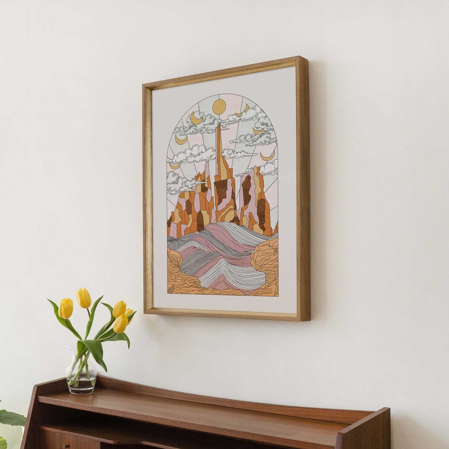 In The Mountains Art Print - OMG KITTY