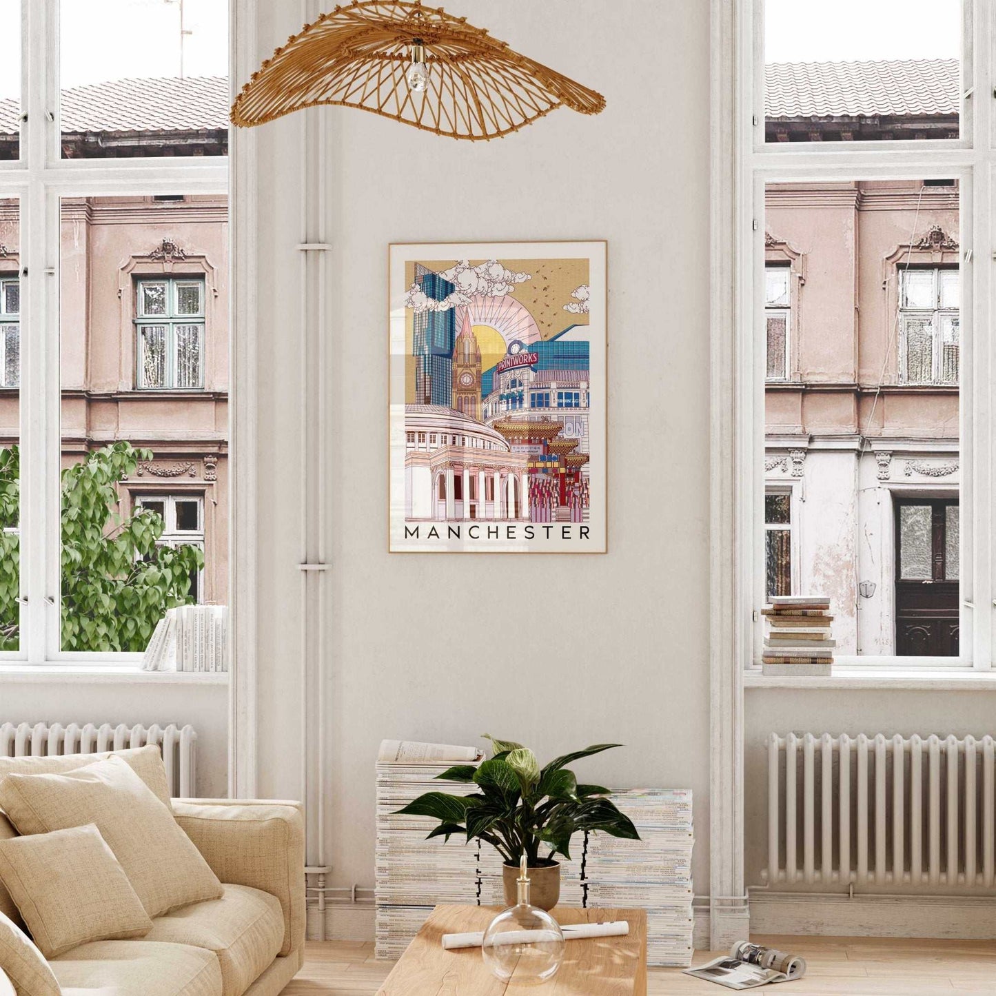 Manchester Art Print Illustration - OMG KITTY
