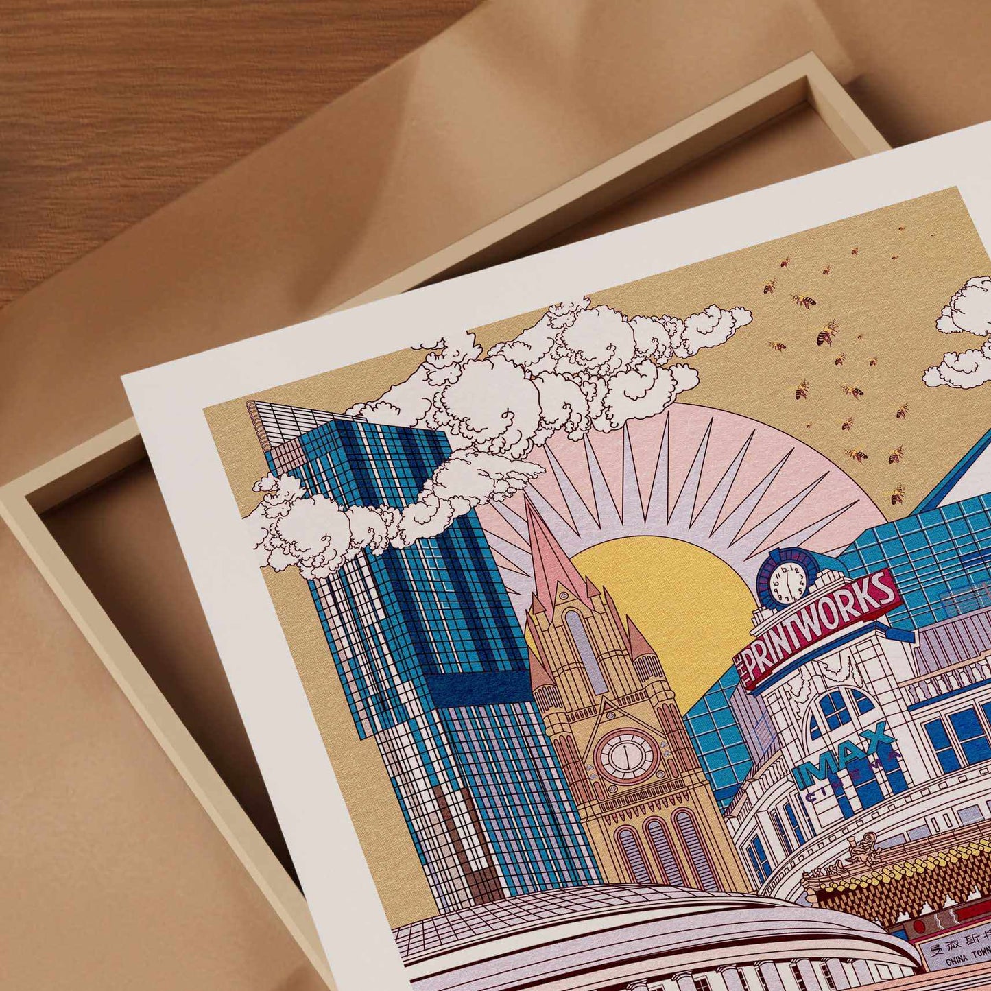 Manchester Art Print Illustration - OMG KITTY