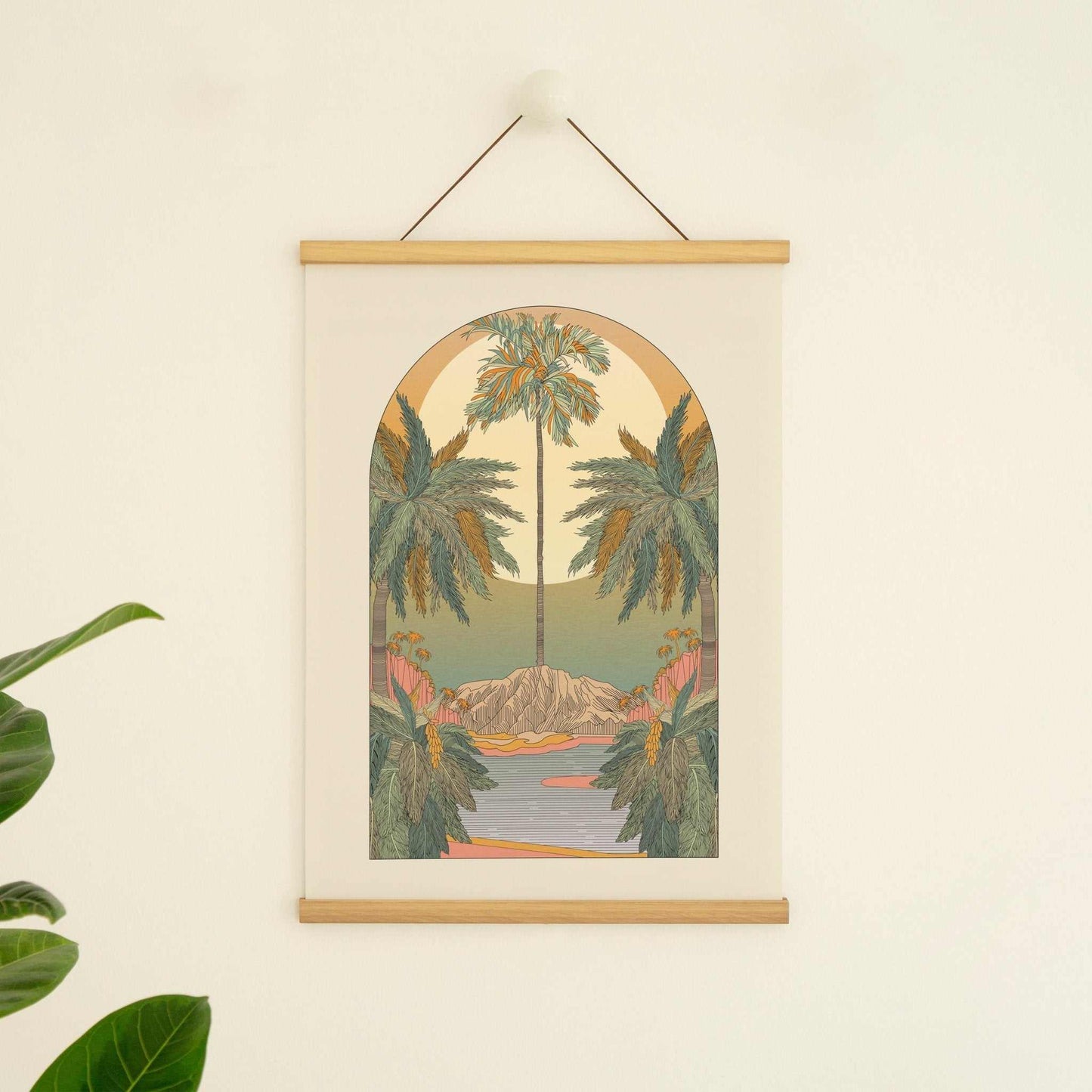Palm Island Art Print - OMG KITTY