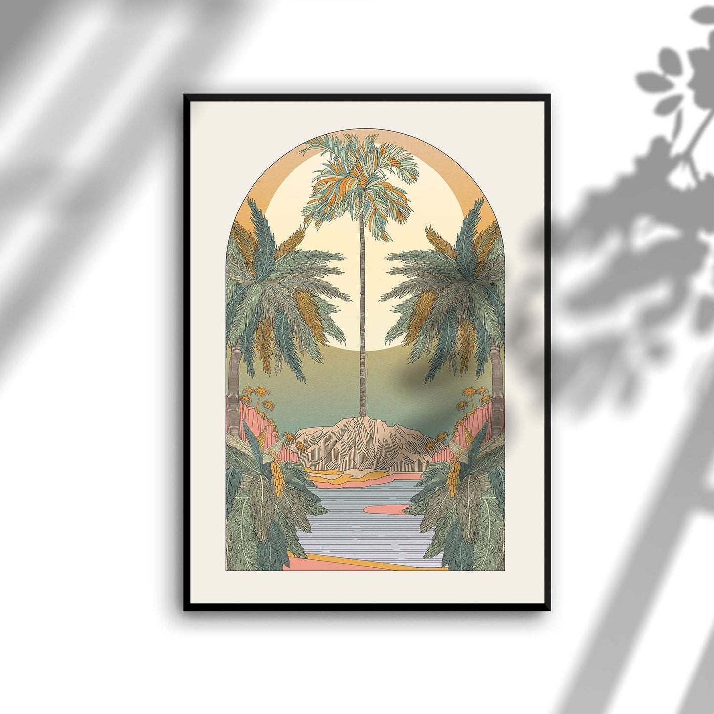 Palm Island Art Print - OMG KITTY