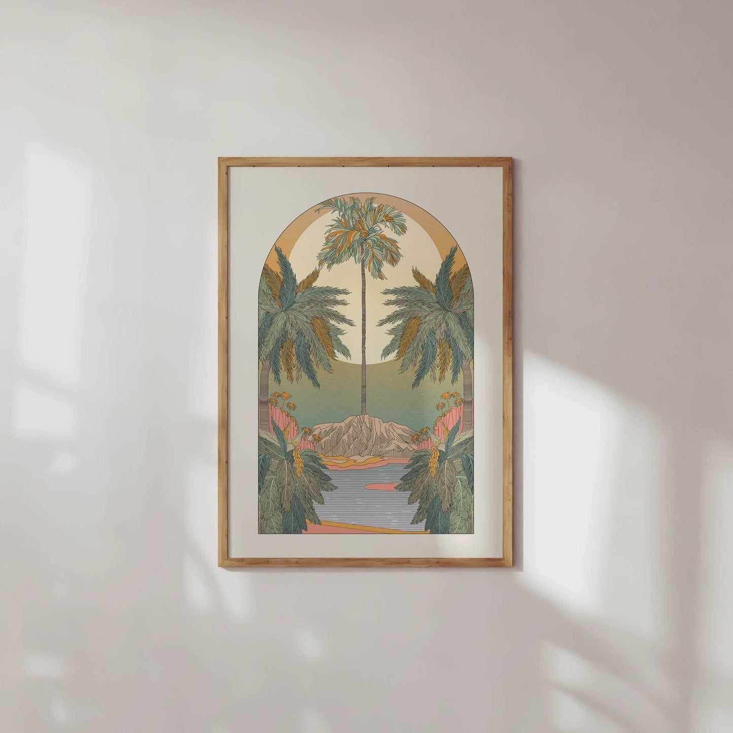 Palm Island Art Print - OMG KITTY