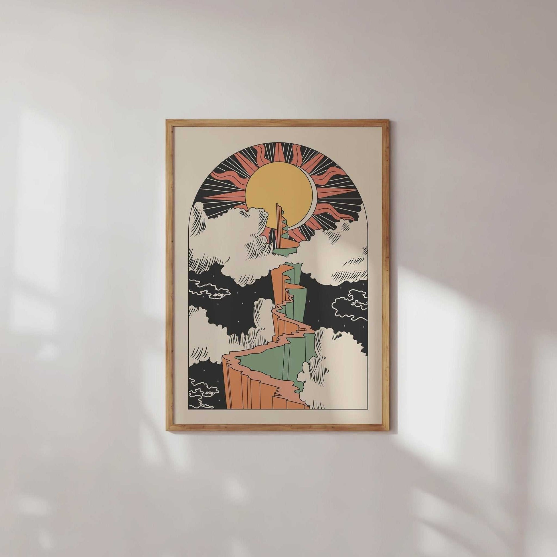 Path to the Sun Art Print - OMG KITTY