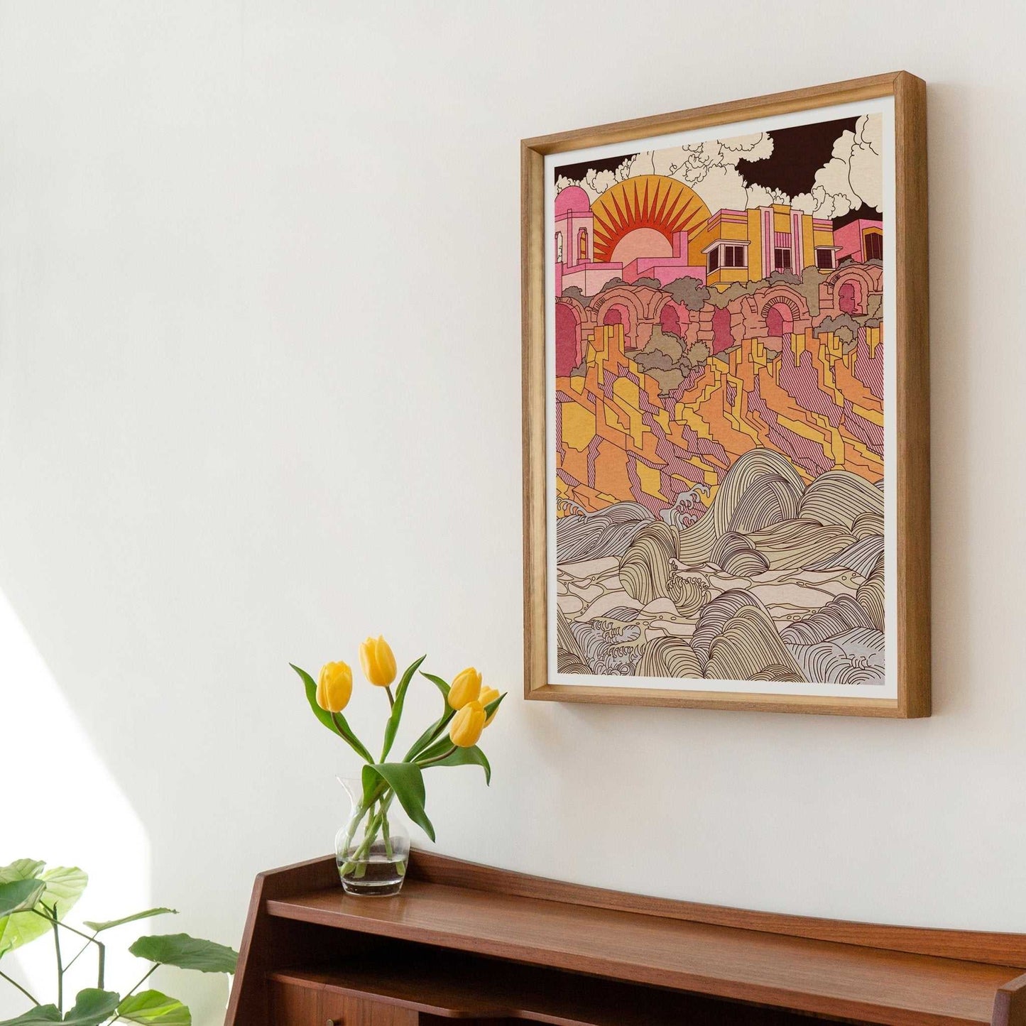 Riding the Waves Art Print - OMG KITTY