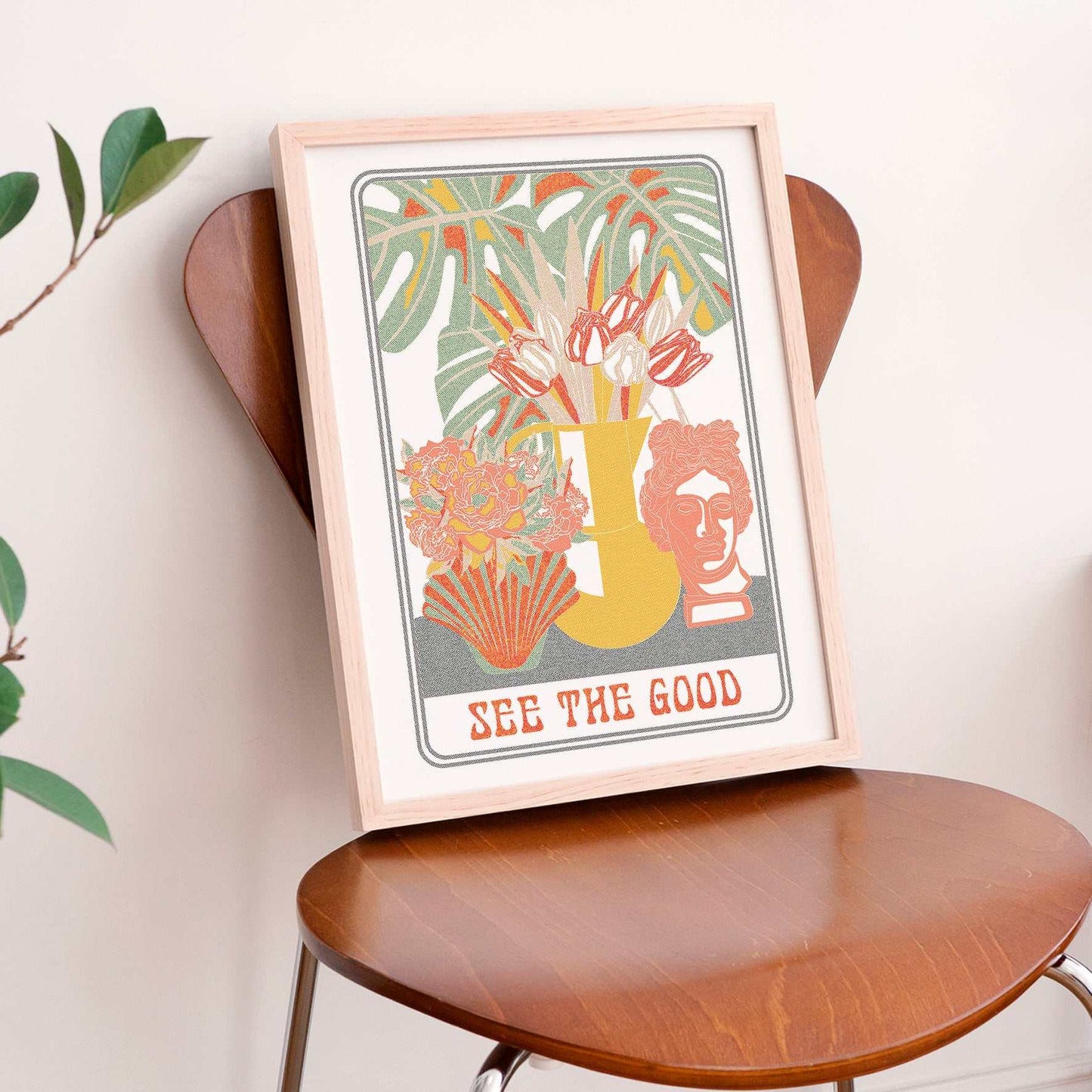 See The Good Botanical Art Print - OMG KITTY
