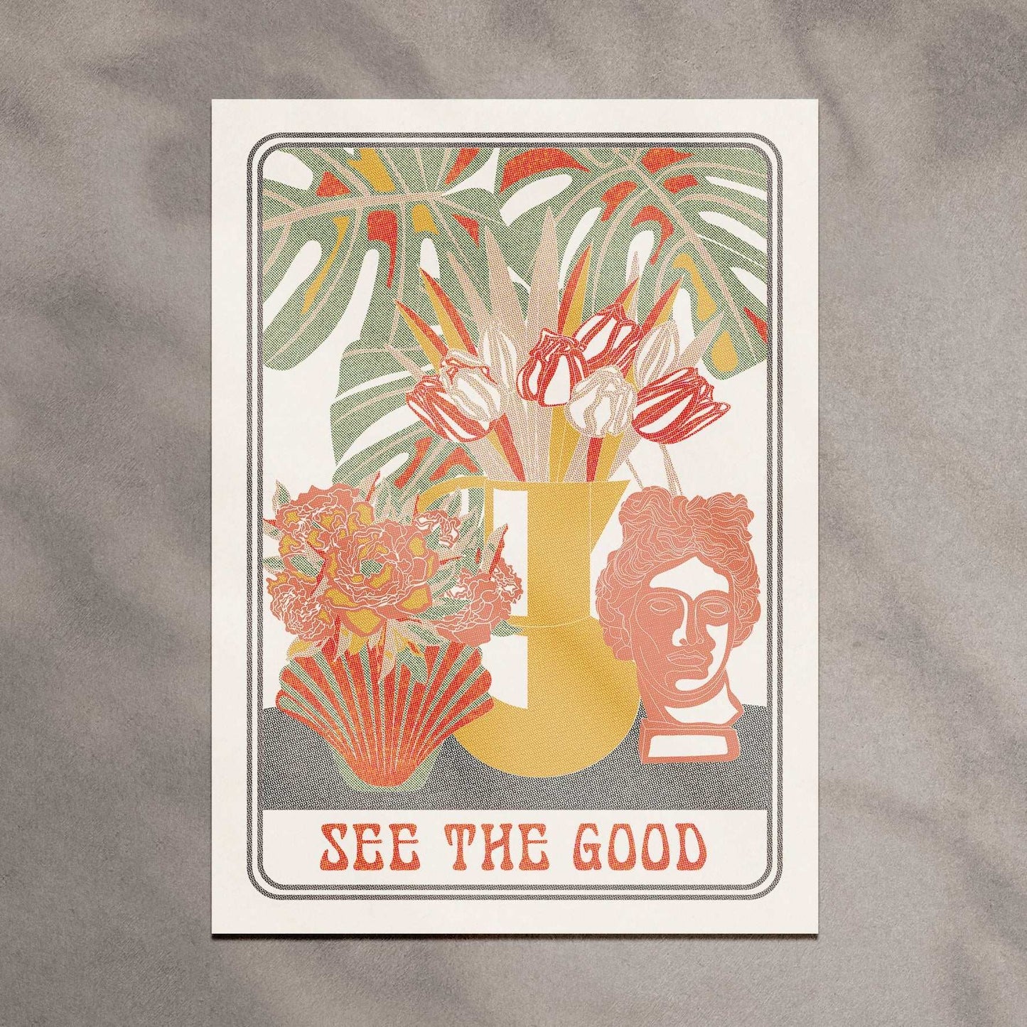 See The Good Botanical Art Print - OMG KITTY