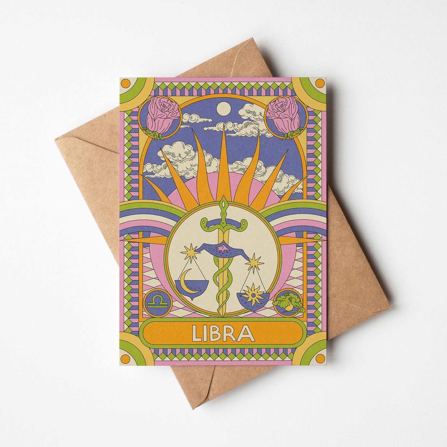 Star Sign Zodiac Horoscope Celestial Greetings Card | Fully Recycled - OMG KITTY