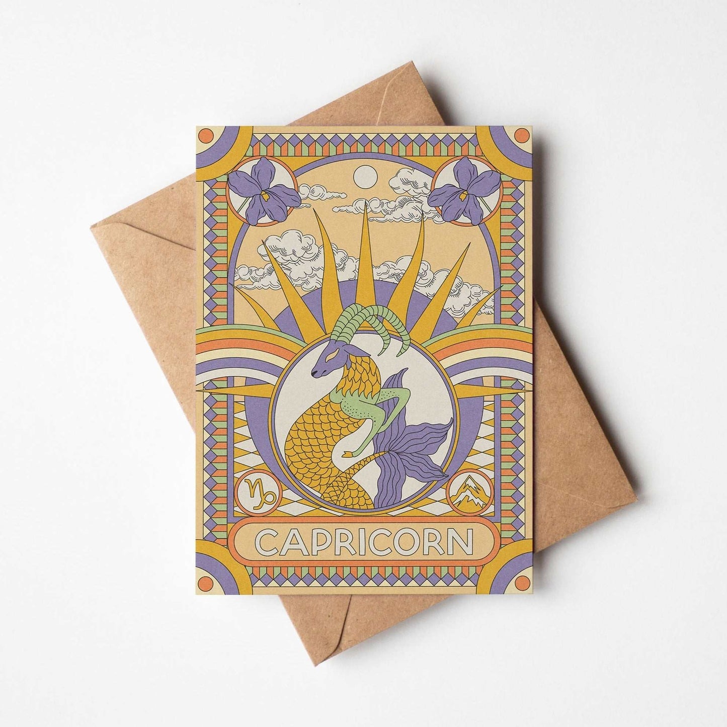 Star Sign Zodiac Horoscope Celestial Greetings Card | Fully Recycled - OMG KITTY
