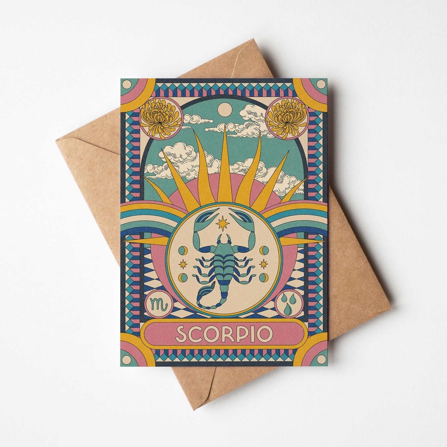 Star Sign Zodiac Horoscope Celestial Greetings Card | Fully Recycled - OMG KITTY