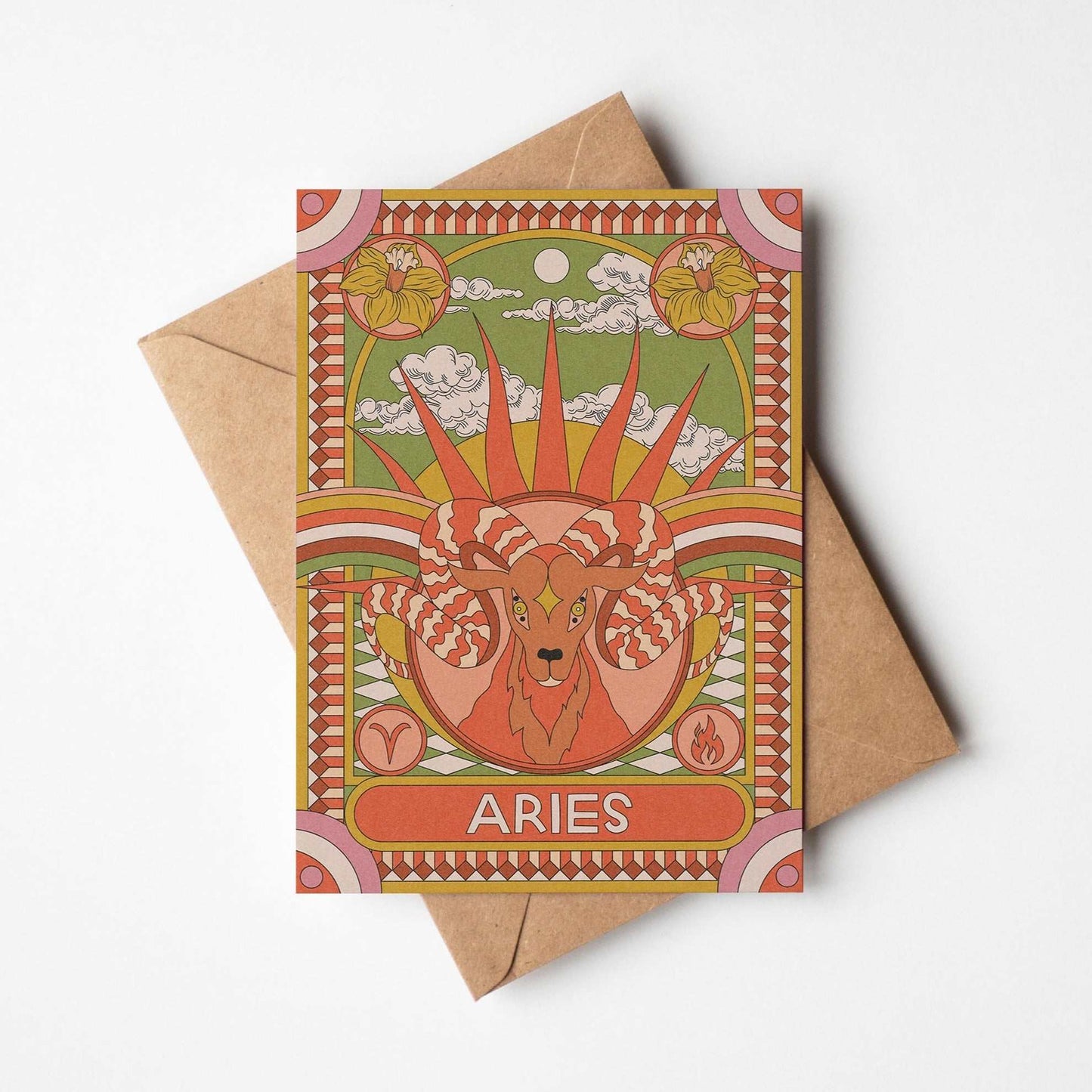 Star Sign Zodiac Horoscope Celestial Greetings Card | Fully Recycled - OMG KITTY