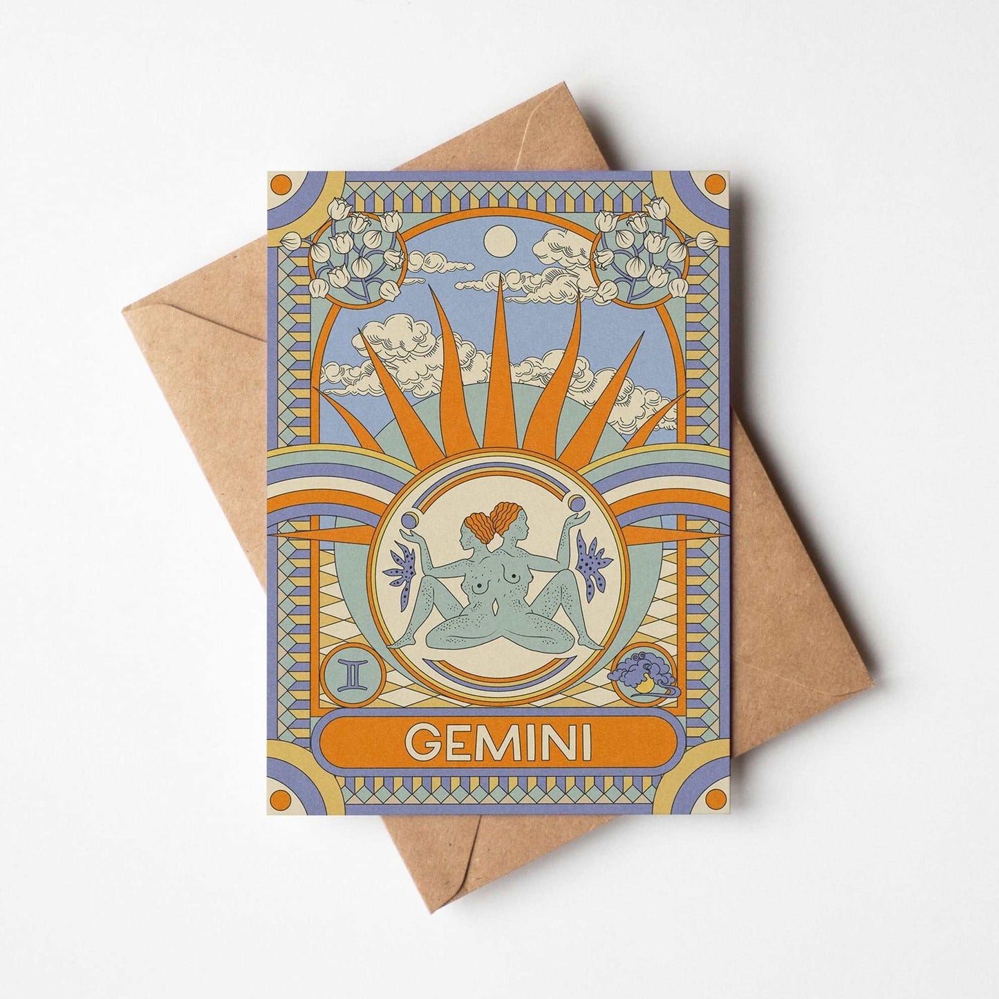 Star Sign Zodiac Horoscope Celestial Greetings Card | Fully Recycled - OMG KITTY