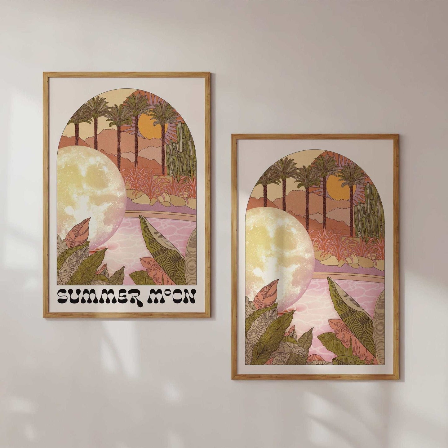 Summer Moon Art Print - OMG KITTY