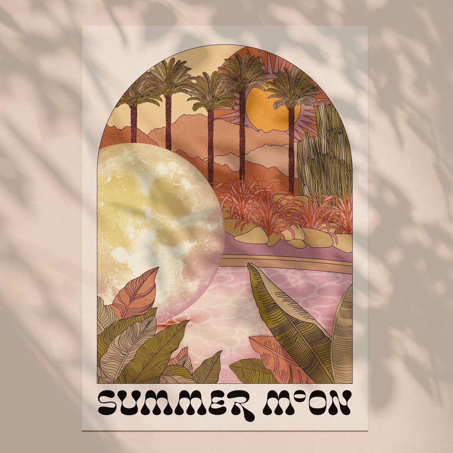 Summer Moon Art Print - OMG KITTY