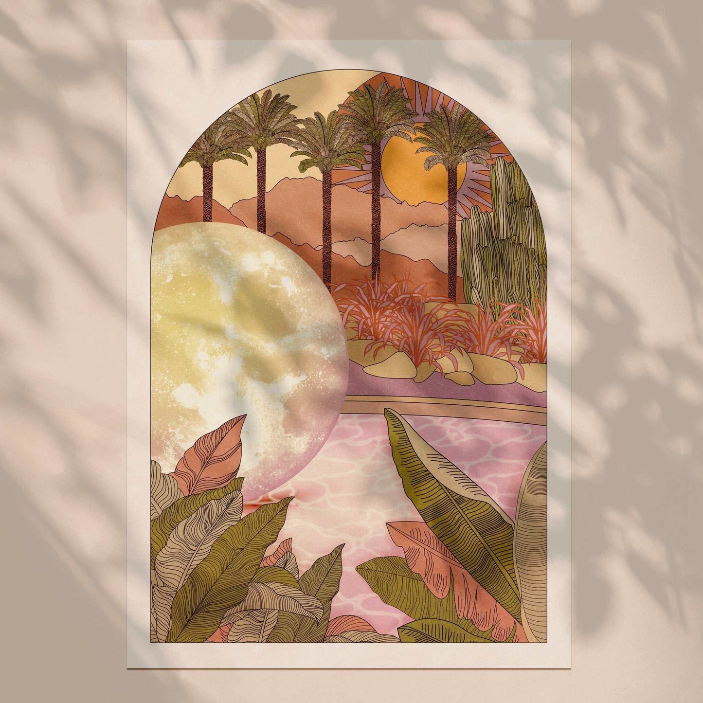 Summer Moon Art Print - OMG KITTY