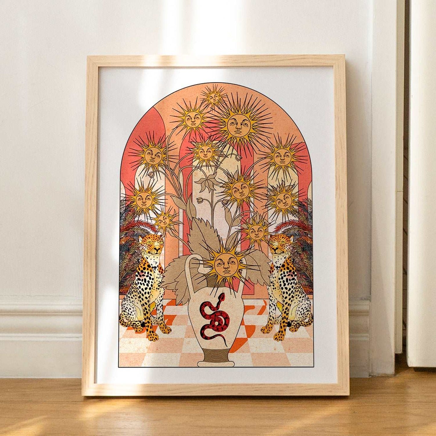 Sun Flowers Art Print - OMG KITTY