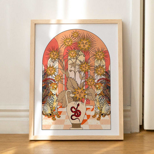 Sun Flowers Art Print - OMG KITTY