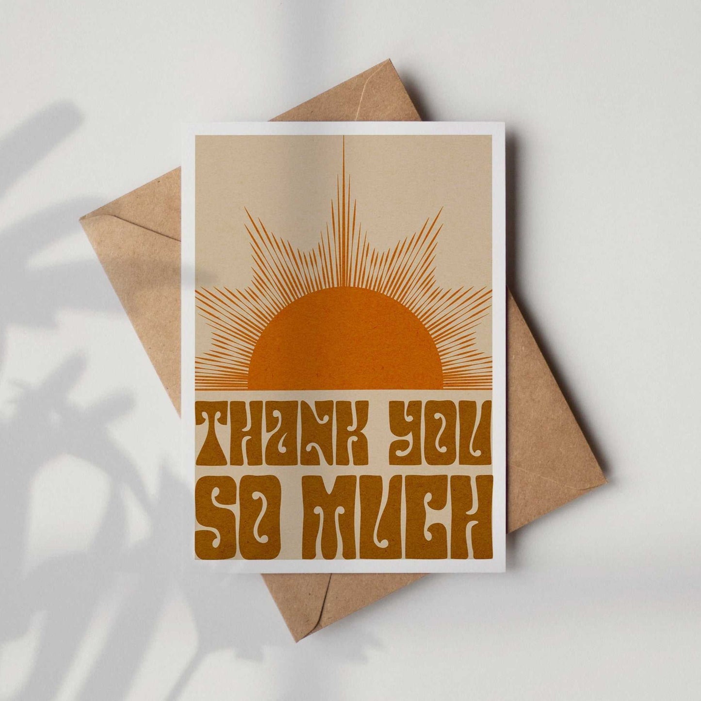 'Thank You' Boho Sun A6 Greetings Card | Fully Recycled - OMG KITTY