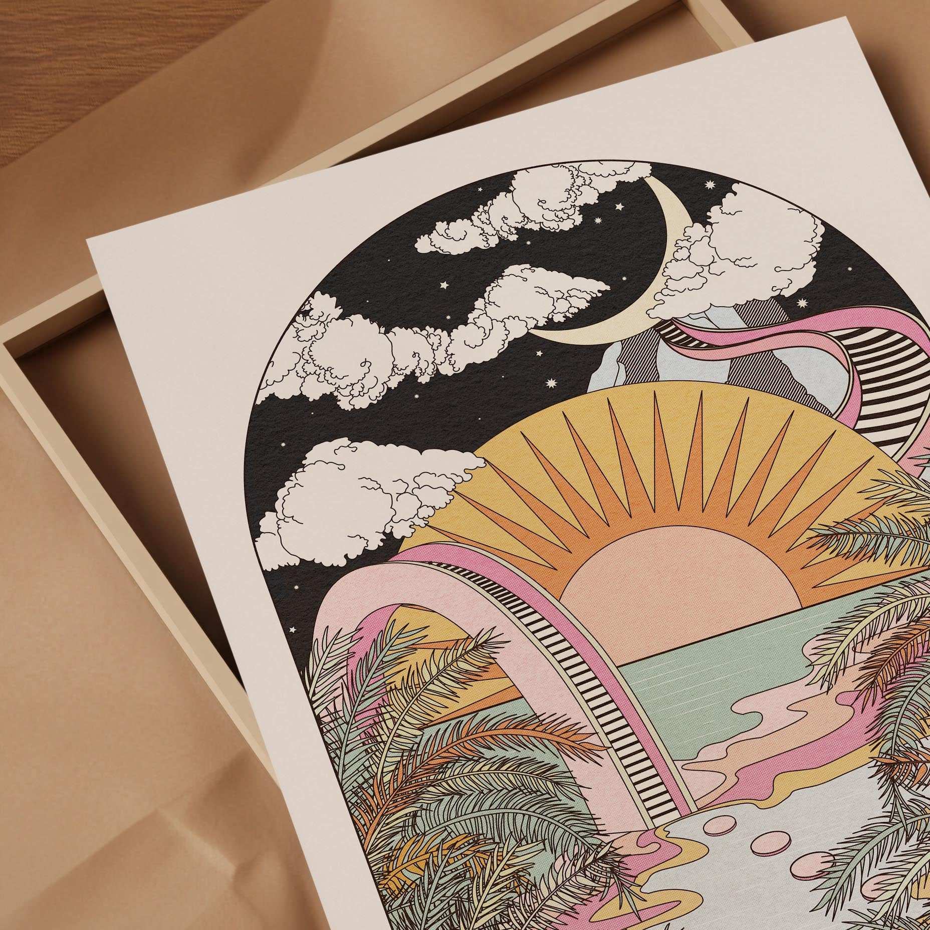 The Best View art print - OMG KITTY