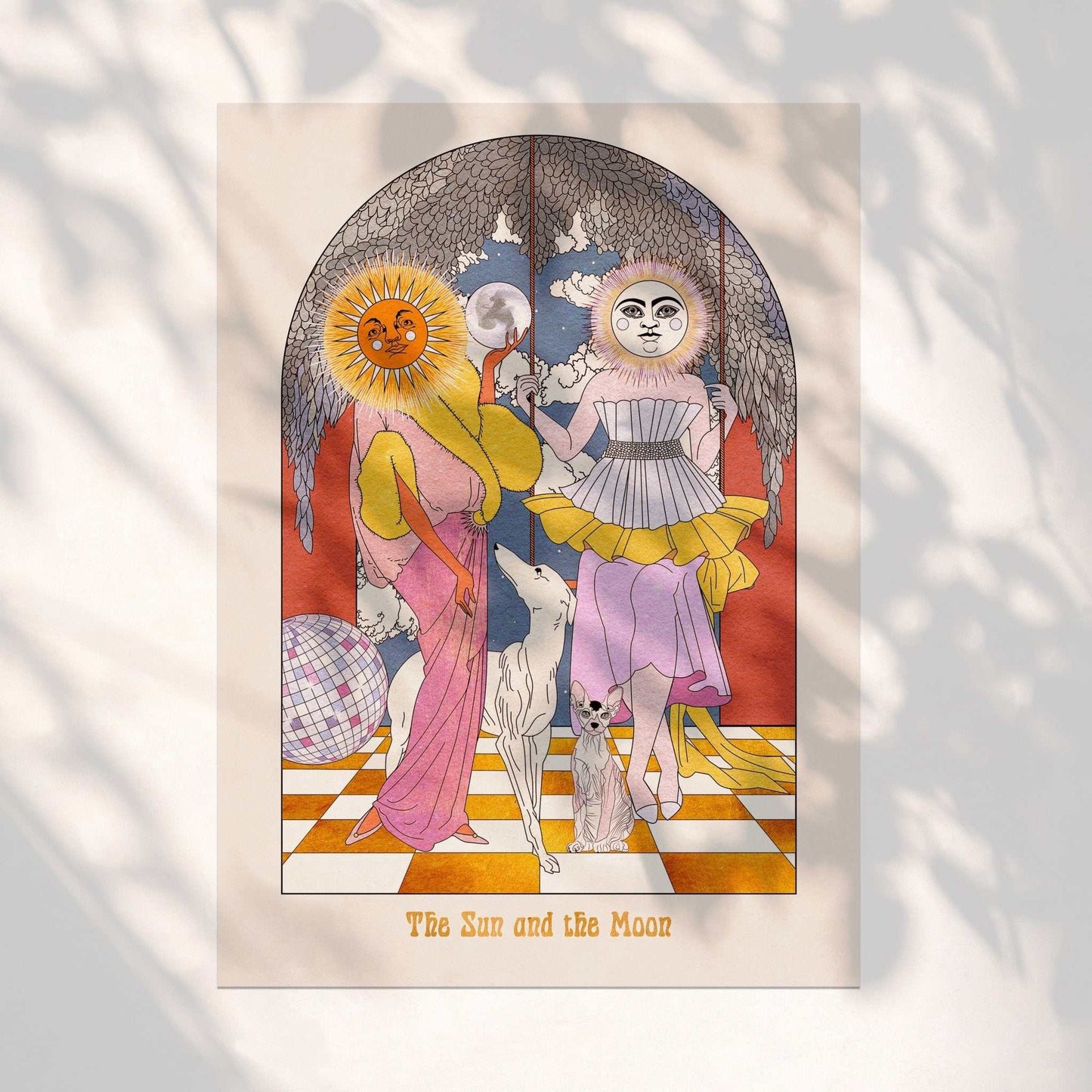 The Sun and the Moon Art Print - OMG KITTY